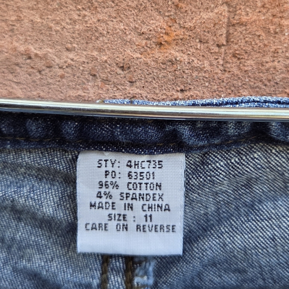 Vintage Y2K Mudd Low Rise No Waistband Lace Up Front Deadstock Jeans Sz 11 Rare - Picture 6 of 6